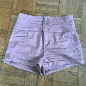 Pink high waisted shorts